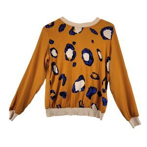 3.1 Philip Lim For‎ Target Leopard Print Sweater Size XS Orange Blue